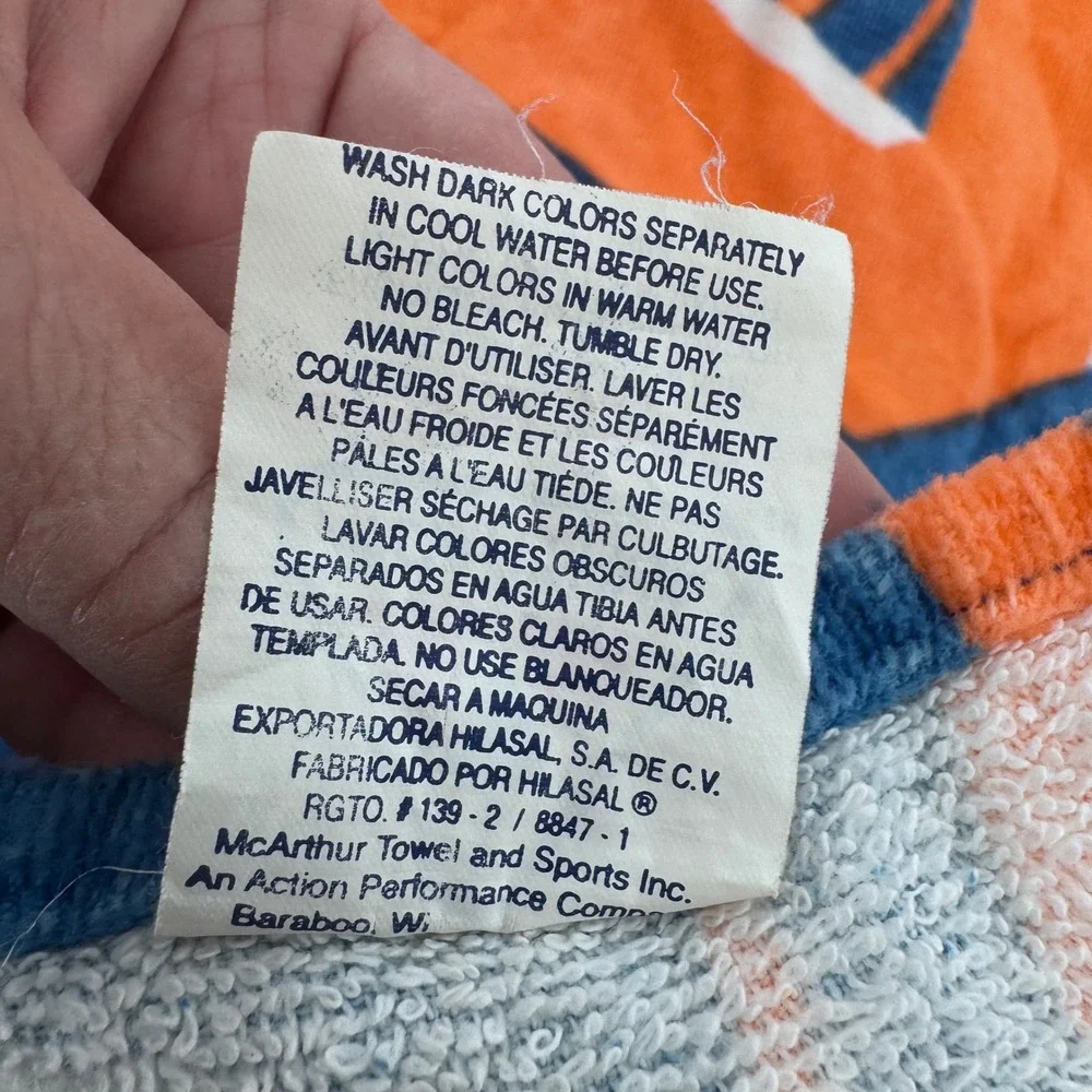McArthur Vintage Florida Gators Beach Towel Orange Blue Graphic Collectible